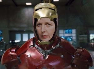 Thatcher as Iron Man